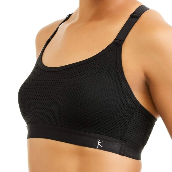 Danskin Now Bra Sports Racerback Mesh Padded Wireless Quick Dry Comfy Black M - Picture 1 of 13